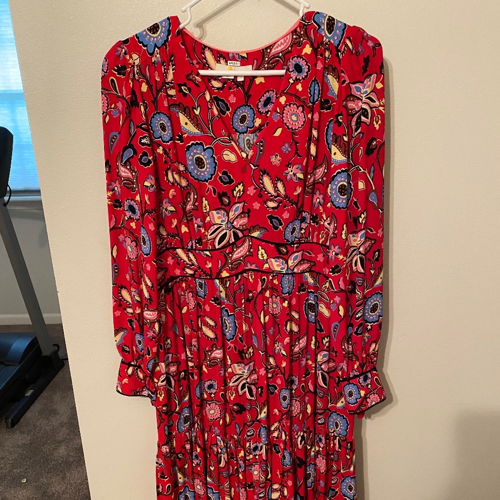 Boden red maxi dress size 8
